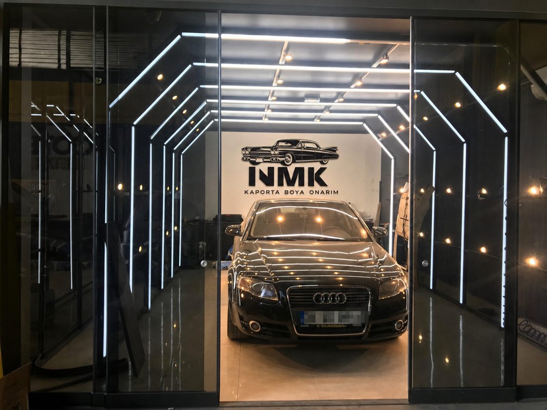Detailing bölümü, aydınlatmalı kontrol tüneli